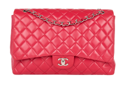 Maxi Classic Single Flap, Lambskin, Pink, 13090775(2009/10), B/DB, 2*